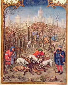 Fol.12v Der Monat Dezember: Wildschweinjagd, aus dem Breviarium Grimani, ca. 1515 von Flemish School