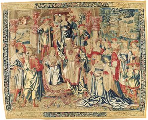Französisch-flämische biblische Tapisserie
