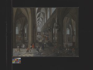 Innenansicht der Kathedrale von Antwerpen von Flemish School