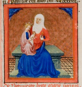 MS GEN 1111, f.169 Geburt der seligen Jungfrau Maria, Illustration aus Legenda Aurea von Jacobus de Voragine, ca. 1405-10