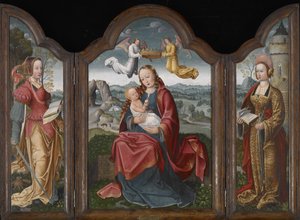 Madonna und Kind, St. Barbara und St. Katharina, ca. 1520