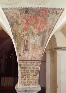Messe des Hl. Gregor, Wandgemälde aus der Krypta von Flemish School
