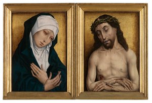 Mater Dolorosa und Mann der Schmerzen von Flemish School
