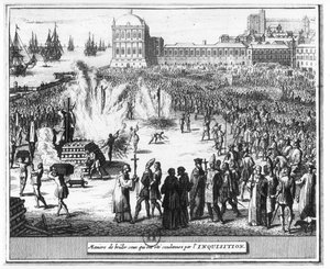 Methode des Verbrennens der von der Inquisition Verurteilten