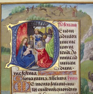 Historiierte Initiale `D