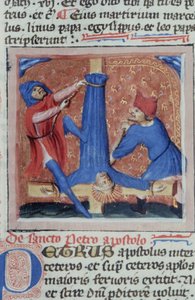 Ms Gen 1111 Seite aus der Legenda Aurea, Brügge, ca. 1400-10