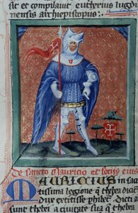 Seite aus der Legenda Aurea, Brügge, ca. 1400-10 von Flemish School