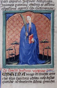 Seite aus der Legenda Aurea, Brügge, ca. 1400-10