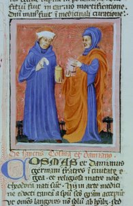 Seite aus der Legenda Aurea, Brügge, ca. 1400-10 von Flemish School