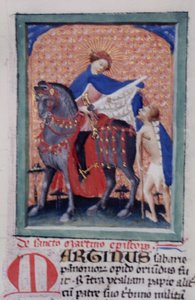 Seite aus der Legenda Aurea, Brügge, ca. 1400-10 von Flemish School