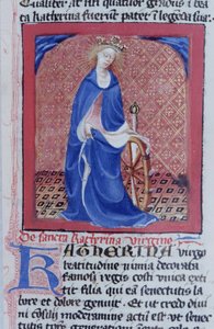 Seite aus der Legenda Aurea, Brügge, ca. 1400-10 von Flemish School