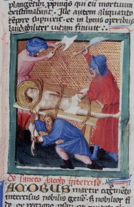 Seite aus der Legenda Aurea, Brügge, ca. 1400-10