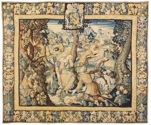 Mythologischer Wandteppich, 1600-50 von Flemish School