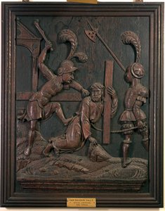 Unser Erlöser fällt beim Tragen des Kreuzes, aus der Kapelle, ca. 1520 (Holz) von Flemish School