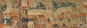 Serie Eroberungen von König Alfons I. von Portugal (Conquistas de Alfonso V de Portugal). Eroberung von Tanger (Toma de Tánger, De inname van Tanger). Tournai. Wolle und Seide.