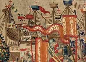 Serie Eroberungen von König Alfons I. von Portugal (Conquistas de Alfonso V de Portugal). Einnahme von Arcila (Toma de Arcila, Asalto de Arcila, De inname van Arzila). Tournai.