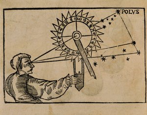 Petrus Apianus beobachtet die Bewegung der Sterne