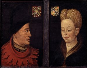 Porträt von Johann dem Furchtlosen und Margaretha von Bayern von Flemish School
