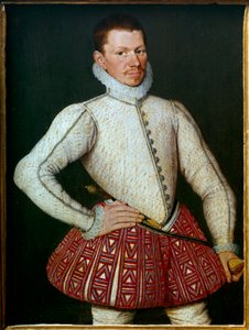 Porträt eines Gentlemans. Gemälde der flämischen Schule der zweiten Hälfte des 16. Jahrhunderts