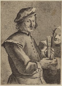 Porträt eines lächelnden jungen Mannes von Flemish School