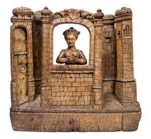 Heilige Barbara in ihrem Turm von Flemish School