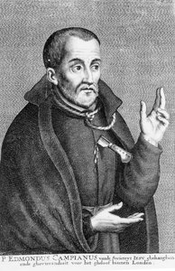 Heiliger Edmund Campion, nach einem Druck von Jacques Neeffs von Flemish School
