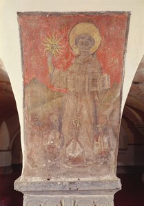 St. Bernardino von Siena, Wandgemälde aus der Krypta von Flemish School