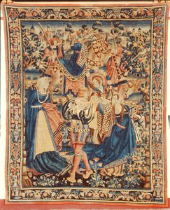 Wandteppichserie, die eine Szene aus dem Gleichnis vom verlorenen Sohn darstellt von Flemish School