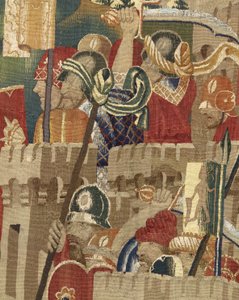 Wandteppich, der die Eroberungen von König Alfons V. von Portugal zeigt (Detail)