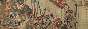 Wandteppich, der die Eroberungen von König Alfons V. von Portugal zeigt (Detail)