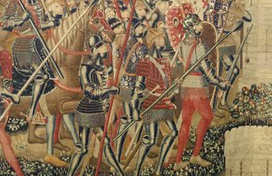 Wandteppich, der die Eroberungen von König Alfons V. von Portugal zeigt (Detail) von Flemish School