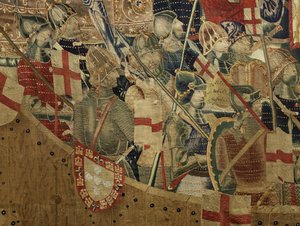 Wandteppich, der die Eroberungen von König Alfons V. von Portugal zeigt (Detail) von Flemish School