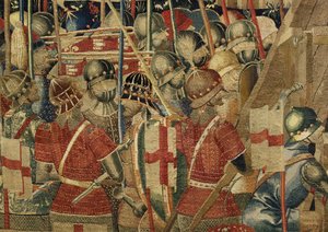 Wandteppich, der die Eroberungen von König Alfons V. von Portugal zeigt (Detail) von Flemish School