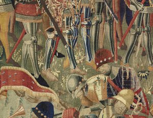 Wandteppich, der die Eroberungen von König Alfons V. von Portugal zeigt (Detail) von Flemish School