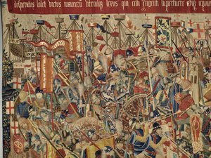 Wandteppich, der die Eroberungen von König Alfons V. von Portugal zeigt (Detail) von Flemish School