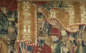 Wandteppich, der die Eroberungen von König Alfons V. von Portugal zeigt (Detail) von Flemish School