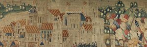 Wandteppich, der die Eroberungen von König Alfons V. von Portugal zeigt (Detail)