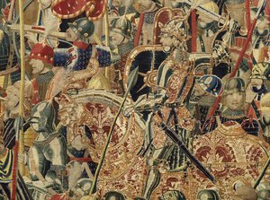 Wandteppich, der die Eroberungen von König Alfons V. von Portugal zeigt, Tournai. Detail. von Flemish School