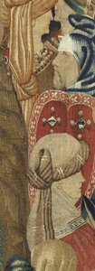 Wandteppich, der die Eroberungen von König Alfons V. von Portugal zeigt, Tournai. Detail. von Flemish School