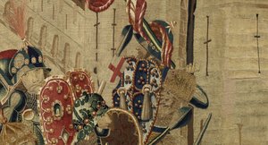 Wandteppich, der die Eroberungen von König Alfons V. von Portugal zeigt, Tournai (Detail) von Flemish School