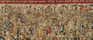 Wandteppich, der die Eroberungen von König Alfons V. von Portugal zeigt (Conquistas de Alfonso V de Portugal), Tournai. (Detail)
