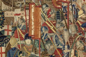 Wandteppich, der die Eroberungen von König Alfons V. von Portugal zeigt von Flemish School