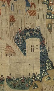 Wandteppich, der die Eroberungen von König Alfons V. von Portugal zeigt