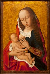 Die Jungfrau und das Kind - Gemälde eines flämischen Meisters, ca. 1475-1500 - Museum für Alte Kunst von Lissabon (Portugal)