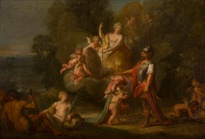 Venus gibt Aeneas Waffen, c.1400-1699 von Flemish School