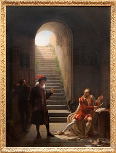 Der Cup im Gefängnis besucht von Montaigne, ca. 1822 von Fleury François Richard