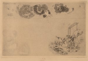 Belgische Grenze, Unordnungsbefehl Frontiere de Belgique. Billet à Désordre, 1871 von Félicien Rops