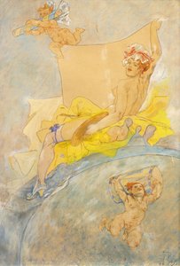 Plakat für eine Ausstellung; Affiche pour une Exposition, 1896 von Félicien Rops