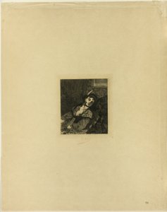 Frau mit schottischem Hut