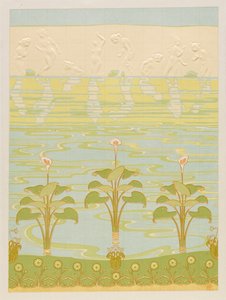 Dekoration in emaillierten Fliesen für Badezimmer, 1898